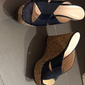 Casadei wedged slides